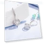Blue Smart Heart-shaped Earrings — Smart Jewelry, Sace Gems