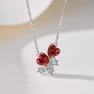Expanded Touch Network Heart-Shaped Open Ring Necklace Earrings Set — Jewelry Sets, BELLA BOX