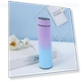 Gradient Color Stainless Steel Smart Insulated Cup — Travel Drinkware, Flowerbouquet