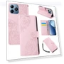 Rose Flower PU Leather Wallet Cover with 3 Card Slots/Wrist Strap — Phone Accessories, Smartwatch 2025