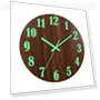 12-inch Glowing Wooden Wall Clock — Clocks, Rainbow Rain