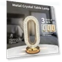 Modern Luxury Oval Crystal Table Lamp with Touch USB Display — Overhead Lighting, Build My Home