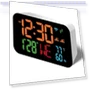 WiFi Desktop Clock with Calendar, Humidity, Smart Thermometer, and LED Display — Alarms & Clocks, DC-HOME Textile