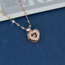 Smart Double Necklace with Peach Heart — Smart Jewelry, Commodity Jewel