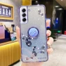 TPU Case with Ring Kickstand Flower Pattern Rhinestone Decor — Phone Accessories, Smartwatch 2025