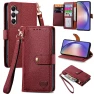 Zipper Wallet PU Leather Phone Cover with Hand Strap — Bumpers, Smartwatch 2025
