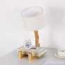Creative Wooden Desk Lamp with Robot — Bedside & Table