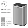 Automatic Sensor Stainless Steel Kitchen Trash Can — Kitchen Cans, Refreshing Home