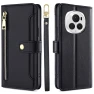 Zipper Pocket Wallet Anti-Drop Leather Phone Cover with 2 Straps — Basic Cases, Smartwatch 2025