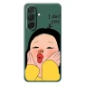 Girl Holding Face Pattern Printing Straight Edge TPU Phone Back Cover — Bumpers, Smartwatch 2025