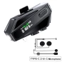 Motorcycle Bluetooth Headset with Screen and Flashlight — Communication, LIAESMART Dashcam