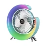 USB Rechargeable Desktop Fan with RGB Lighting — Stand Fans, Popular House