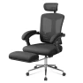 Ergonomic Mesh Office Desk Chair with Footrest — Desk Chairs, DEVAISE