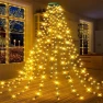 LED Star Waterfall Christmas Tree Topper Light — String Lights, AI Supermarket