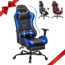 Massage Gaming Chair with Footrest — Gaming Chairs, ECOTOUGE
