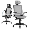 Ergonomic Office Chair with Headrest, Flip-Up Arms, Tilt Lock, and Wide Cushion — Desk Chairs, GABRYLLY