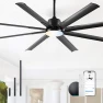 Industrial Smart Ceiling Fan with Light and Remote Control — Ceiling Fans, Minislak