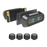Solar Car Tire Pressure Monitoring System with Digital Color Display — TPMS, Auto Launcher