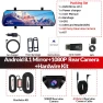 10-inch Touchscreen GPS, WiFi, Android 4G HD 1080P, Rear Night Vision Camera, Dual Lens, Black Box — Dash Cam, E-ACE