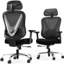 Ergonomic Mesh Office Chair with 3D Adjustable Lumbar Support and 3D Armrests — Smart Chairs, HOLLUDLE