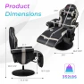 Gaming Chair with Massage, Reclining Backrest, and Retractable Footrest — Smart Chairs, Goplus