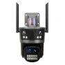 Four Lens WiFi Camera with Three Screen Display — Security Camera, Hiseeu