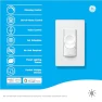 Multi-Location White Wi-Fi Touchless Illuminated Light Switch — Smart Switch, Cync