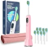 Ultrasonic Electric Toothbrush with LED Screen, 5 Modes, Long Battery Life, 8 Brush Heads, Travel Case — Electric Toothbrush, 7AM2M