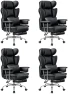 Office Chair Comfy, Big and Tall Executive Leather Chair, High Back Ergonomic Wide Chair with Footrest, Reclining... — Smart Chairs, ALLGOD