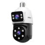 4MP Dual Lens Light Bulb Camera 360° Panoramic PTZ WiFi Outdoor Color Night Vision Human Motion Tracking — Security Camera, SriHome