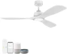 52" Wood Smart Ceiling Fan with Lights Remote — Smart Fan, Hoenofly