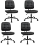 Armless Home Office Chair, Small Ergonomic Mesh Back Desk Chair with Lumbar Support and Wheels — Smart Chairs, CLATINA