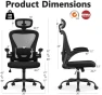 Ergonomic Office Chair with Headrest, Lumbar Support & Flip-up Armrests — Smart Chairs, OwgeinSet