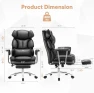 Executive Home Office Desk Chair - Ergonomic Big Tall High Back with Footrest & Lumbar Support, Reclining Height... — Smart Chairs, Sweetcrispy