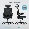Ergonomic Office Chair with Lumbar Support & Headrest — Smart Chairs, PKPT