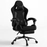 Gaming Chair with Footrest, Ergonomic Leather Mesh Chair, Massage Lumbar Support — Smart Chairs, Dowinx