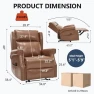 Manual Recliner Chair with Massage & Lumbar Heat — Massage Chairs, Trustyue