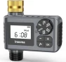 Water Timer with Brass Inlet, 4 Independent Zones — Irrigation System, Insoma