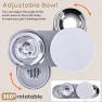 2 Pack Automatic Cat Feeder Stainless Steel Water Dispenser Gravity Food Feeder and Waterer Set with Pet Food Bowl — Automatic Pet Feeder, Pawzone