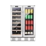 Dual Zone Wine and Beverage Refrigerator Cooler, 24 inch, 78 Cans and 20 Bottles Capacity, Empava