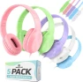 Kids Headphones Bulk 5 Pack, Sonitum