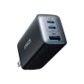 USB C Charger (Nano 65W), PPS 3-Port Fast Compact Foldable USB C Charger Block — Power Bank, Anker