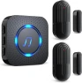 Wireless Door Sensor Chime with 500 FT Range, 26 Chimes, 5 Adjustable Volume, SanJie