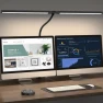 LED Desk Lamp with Clamp and Dual Screen Computer Monitor Gooseneck