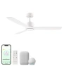 Smart Indoor and Outdoor Ceiling Fan with LED Light Kit, East Grove Home