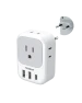 European Plug Adapter with USB C, TESSAN