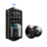Built-in WiFi Smart Lock with Knob, Fingerprint Keyless Entry Door Lock Handle Set — Smart Lock, Veise