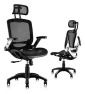 Ergonomic Office Chair with Headrest, Flip-Up Arms, and Wide Cushion — Smart Chairs, GABRYLLY