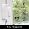 Smart Door and Window Sensor Alarm 2 Pack, Geeni