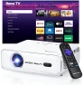 Smart Projector with Roku Streaming, 1080P FHD, Auto Focus, Dolby Audio, and WiFi/Bluetooth — Smart Projector, Aurzen